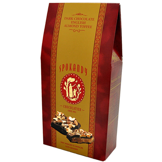 6 oz English Almond Toffee, Dark Chocolate