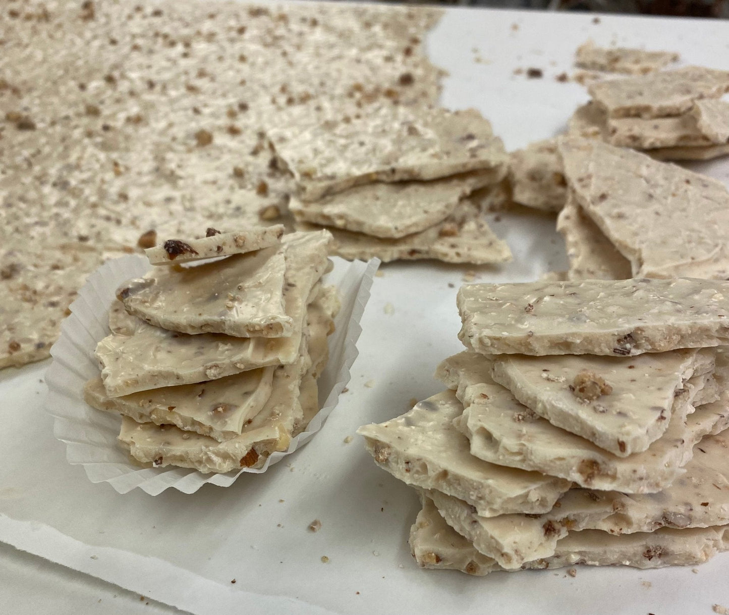 White Chocolate Almond Bark