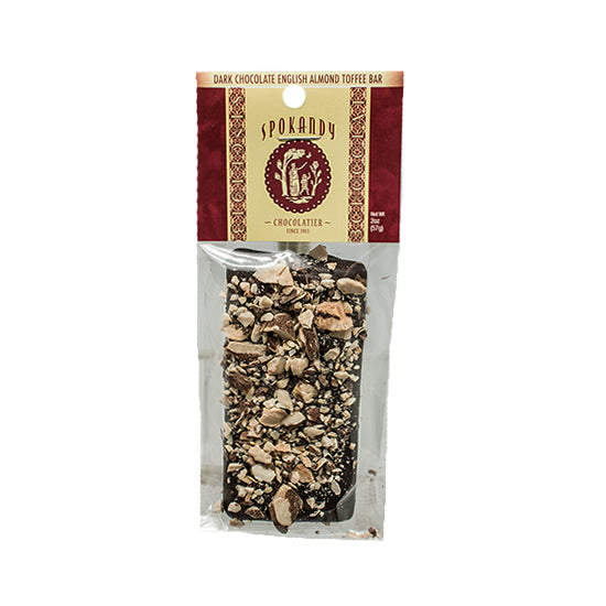 English Almond Toffee Bar, Dark Chocolate