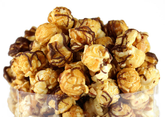 Chocolate Almond Toffee Caramel Corn 10oz. *Real Milk Chocolate*